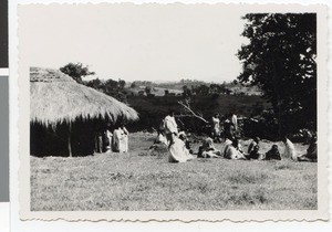 Church and congregation of Guduru, Guduru Gute, Ethiopia, 1953