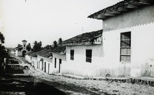 Lamas street and church, Peru, ca. 1947