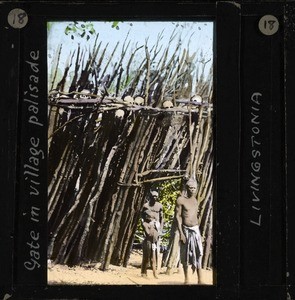 "Gate in Village Palisade, Livingstonia", Malawi, ca.1910