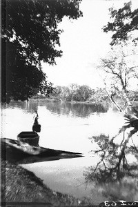 Small boats on a river, southern Africa