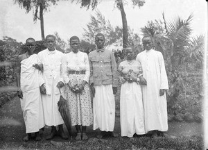 Three African couples, Tanzania, ca.1893-1920