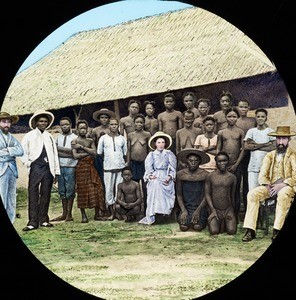 Missionaries and Congolese community, Congo, ca. 1900-1915