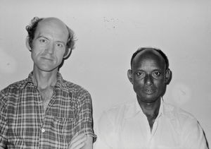 Bangladesh Lutheran Church, Birganj, September 1986. Rev. Jens Fischer-Nielsen and Rev. Dhoroni