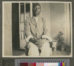 African mission worker, Malawi, ca.1926