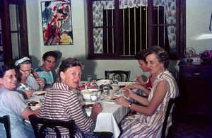 Fra venstre Emmy Jørgensen, Karen Olsen, Grethe Jensen, Erna Petersen, Esther Poulsen og Martha Holst