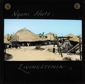 "Ngoni Huts, Livingstonia" Malawi, ca.1895