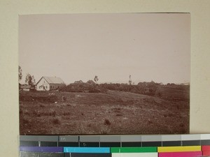 Distant view of the guest house in Antsirabe, Madagascar, 1901