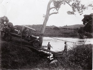 Crossing the river, in Cameroon