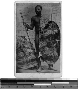 African man with shield, Africa