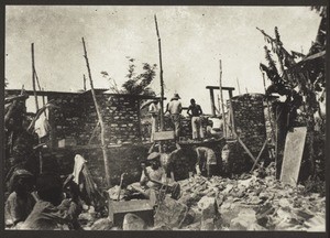Bau des Krankenhauses in Aburi 1899