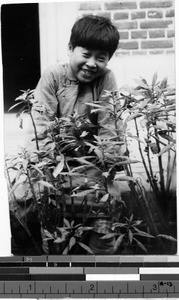 Young child at orphanange, Fushun, China, 1936