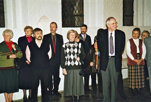 Jørgen Nørgaard Pedersen's 60 years Reception in Helligåndshuset, Copenhagen 2000. From left to
