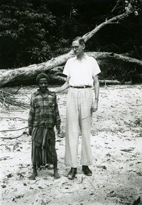 Christian pygmy with Jean Keller, in Gabon