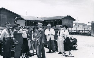 The Director of the PEMS, Rev. Marc Boegner saying goodbye to the Protestants of Nouméa