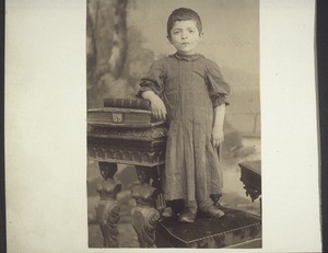 "Two armenian orphans in the orphanage in Brussa."