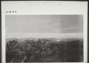 Aussicht gegen Süden von der Miss. Stat. Anum aus. Goldküste. Voltastrom