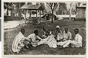 Sewing of a tent, Addis Abeba, Ethiopia, ca.1928