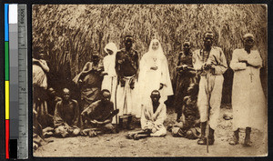 Visit to leper colony, Uganda, ca.1920-1940