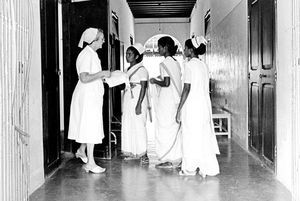 Danish Mission Hospital, Tirukoilur, Arcot, South India, 1968. DMS Missionary, Sister Ingeborg