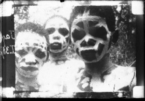 African boys taking part in an initiation ceremony, Graskop, South Africa, ca. 1930