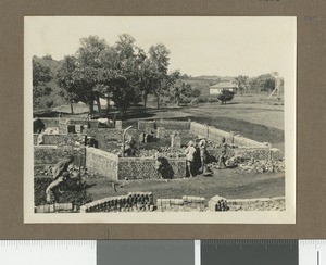 Construction of the church, Chogoria, Kenya, January 1929