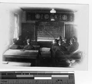 Classes at the native seminary in Jiangmen, China, 1926