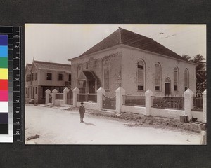 Child outside church, Montego Bay, Jamaica, ca. 1920