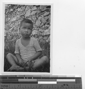 A Catholic boy at Yunfu, China, 1934