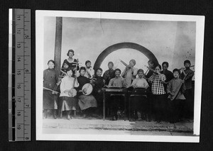 Ginling College orchestra members, Nanjing, Jiangsu, China, ca.1920