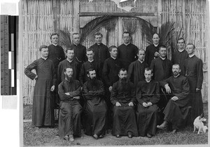 Group portrait of Priests, Borneo, December 29, 1913