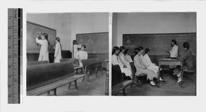 Math classes at Mary Porter Gamewell School, Beijing, China, 1908