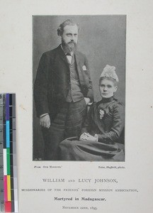 Lucy and William Johnson, English Quaker missionaries, Madagascar, ca.1890