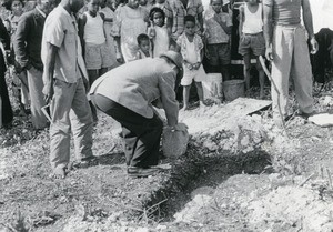 Laying of the foundation stone for the school of Wakone