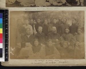 Staff and students of the Theological College, Xiamen, Fujian Province, China, 1892