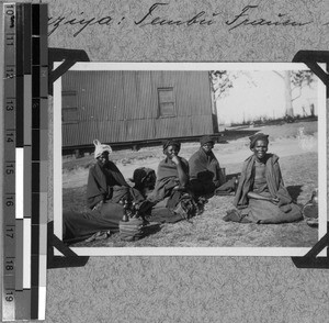 Tembu women in resting position, Baziya, South Africa East