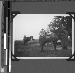 Home coming horsemen, Baziya, South Africa East, 1933