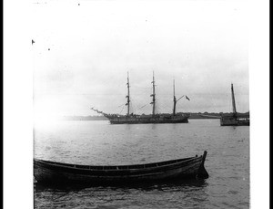 A sailing ship on the Cameroon River