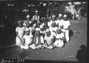 African girls from the boarding school, Khovo, Maputo, Mozambique, 1930