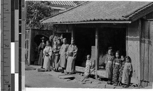 Christian rice dealer and family, Nagasaki, Japan, ca. 1920-1940