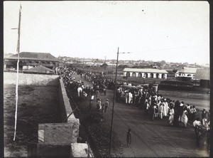 "Arrival of bush people for the celebration of the native festival Homowo, Accra"