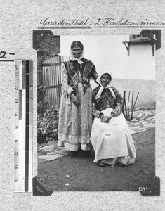 Two church attendants, Genadendal, South Africa