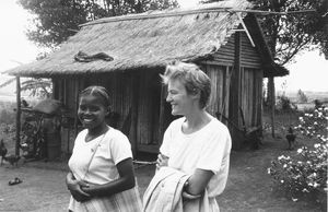 DMS missionary Annette Søager at village visits in Ambahivahikely