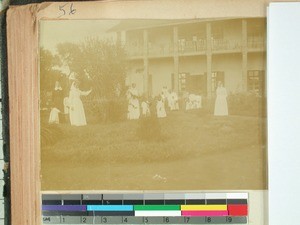 In the deaconesses' garden, Mangarivotra, Ambohipiantrana, Antsirabe, Madagascar, ca.1912