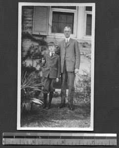 Missionary doctor and son, Chengdu, Sichuan, China, ca.1930