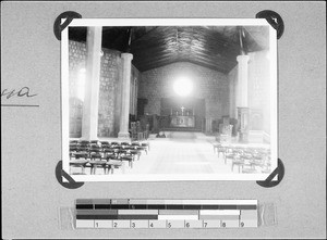 Interior view of a cathedral, Dodoma, Tanzania, 1938