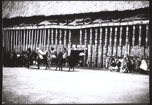 Parade in front of the old palace, which later burned down