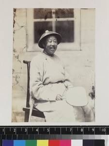 Portrait of smiling Chinese man, Beijing, China, ca. 1861-1864