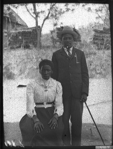 South African couple, Shilouvane, South Africa, ca. 1901-1907