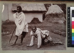 Portrait of disabled men, Antsirabe, Madagascar ca. 1910