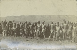 A war dance organised in honor of Lord Milner